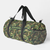 Woodland Militairy Camouflage Print - Personalisie Duffle Bag (Rechte Ecke)