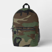Woodland Military Camouflage Pattern Bedruckter Rucksack (Vorderseite)