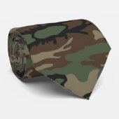 Woodland Military Camouflage Pattern Krawatte (Gerollt)