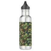 Woodland Military Camouflage Print - Personalisier Edelstahlflasche (Links)