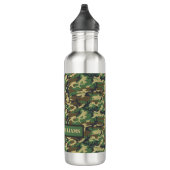 Woodland Military Camouflage Print - Personalisier Edelstahlflasche (Rechts)