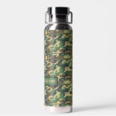 Woodland Military Camouflage Print - Personalisier Trinkflasche (Rückseite)