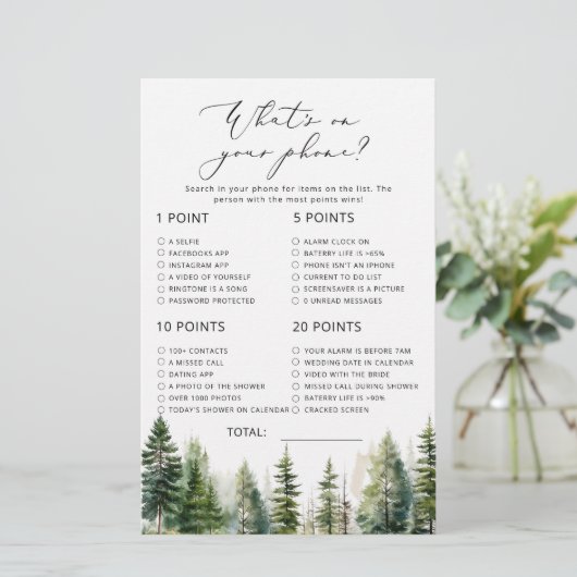 Woodland minimalistisch, was auf Ihrem Handyspiel (Stehend Vorderseite)