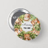 Woodland Mommy zu Baby Boy Dusche Button (Vorne & Hinten)