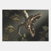Woodland Moth Illustration Geschenkpapier Set (Vorderseite 3)