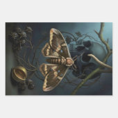 Woodland Moth Illustration Geschenkpapier Set (Vorderseite)