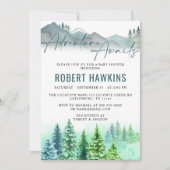 Woodland Mountain Adventure erwartet Kinderdusche Einladung (Vorderseite)