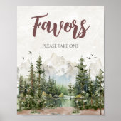 Woodland Mountain Baby Shower Favoriten Poster (Vorne)