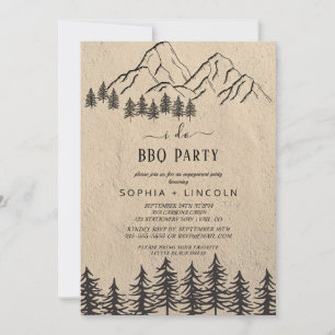 Woodland Mountain 'Ich tue es' BBQ Verlobungsparty Einladung