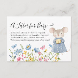 Woodland Mouse Floral ein Brief an die Kinderdusch Begleitkarte