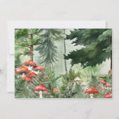 Woodland Mushroom & Fern Baby Shower Dankeskarte (Rückseite)