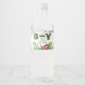 Woodland Mushroom & Fern Baby Shower Wasserflaschenetikett (Vorderseite)