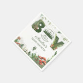 Woodland Mushroom & Fern It’s a Boy Baby Shower Serviette (Ecke)