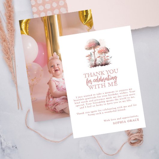 Woodland Mushroom Foto Geburtstag Danke Karte