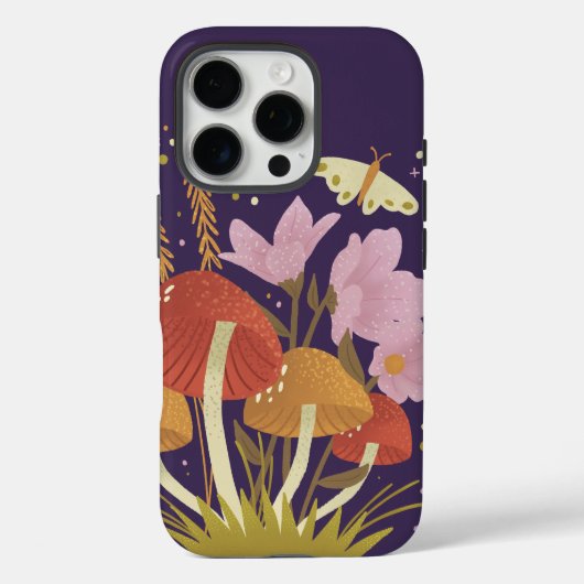 Woodland Mushroom iPhone 16 Pro Fall Case-Mate iPhone Hülle (Rückseite)