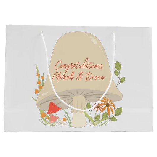 Woodland Mushroom Kinderdusche Große Geschenktüte (Rückseite)