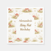 Woodland Mushroom Wild One Birthday Serviette (Vorderseite)