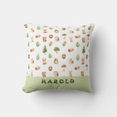 Woodland Muster Baby Boy Kinderzimmer Dekoration Kissen (Vorderseite)