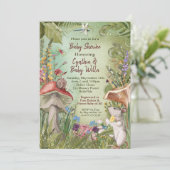 Woodland Nature Kinderdusche Einladung (Stehend Vorderseite)