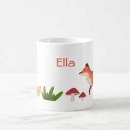Woodland Niedlich Kids Personalisiert Fox Tasse