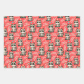 Woodland Niedlich Raccoon Happy Birthday Geschenkpapier Set (Vorderseite)