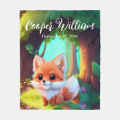 Woodland Niedlicher Babyfuchs, Fleecedecke (Vorderseite)