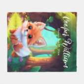 Woodland Niedlicher Babyfuchs, Fleecedecke (Vorderseite (Horizontal))