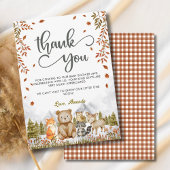 Woodland Niedlicher Tiere Kinderdusche Dankeskarte