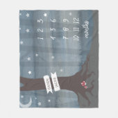 Woodland Night Baby Milestone Fleece (Vorderseite)