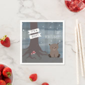 Woodland Night Bear Boy Baby Dusche Serviette (Beispiel)