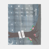 Woodland Night Floral Baby Milestone Fleece (Vorderseite)