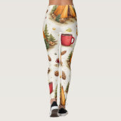 Woodland Nights Camping Pattern Leggings (Rückseite)
