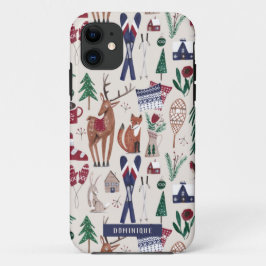 Woodland Nordic apres-ski Weihnachtsweihnachtsdruc Case-Mate iPhone Hülle