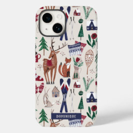 Woodland Nordic apres-ski Weihnachtsweihnachtsdruc Case-Mate iPhone 14 Hülle