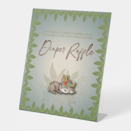 Woodland Oh Baby Deer Animals Windeln Raffle Game Sockelschild