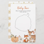Woodland Oh Boy Pumpkin Baby Shower Baby Face (Vorne/Hinten)