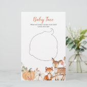 Woodland Oh Boy Pumpkin Baby Shower Baby Face (Stehend Vorderseite)