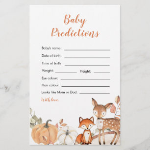 Woodland Oh Boy Pumpkin Baby Vorhersage