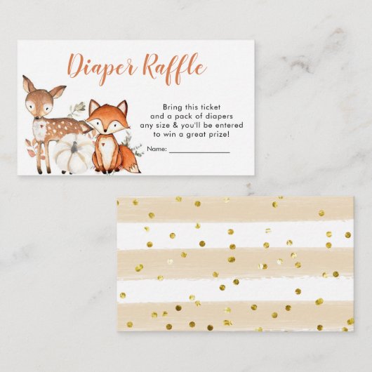 Woodland Oh Boy Pumpkin Babydusche Windelwanne Begleitkarte (Vorne/Hinten)