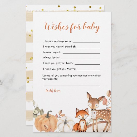 Woodland Oh Boy Pumpkin Dusche will für Baby (Vorne/Hinten)