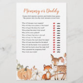 Woodland Oh Boy Pumpkin Mommy oder Daddy Games (Vorderseite)