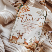 Woodland Oh Deer Forest Baby Dusche Einladung
