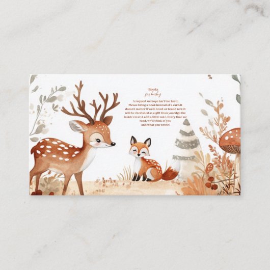 Woodland Oh Deer Forest Books for Baby Begleitkarte (Vorderseite)