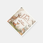 Woodland Oh Deer Theme Baby Dusche Serviette (Ecke)