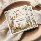 Woodland Oh Deer Theme Baby Dusche Serviette