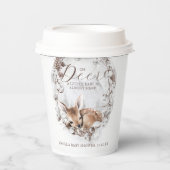 Woodland Oh Deer Winter Baby Dusche Pappbecher (Vorderseite)