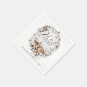 Woodland Oh Deer Winter Baby Dusche Serviette (Ecke)