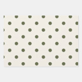 Woodland Olive Cream Rustic 3er Pack Geschenkpapier Set (Vorderseite 3)