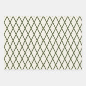 Woodland Olive Cream Rustic 3er Pack Geschenkpapier Set (Vorderseite 2)