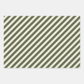 Woodland Olive Cream Rustic 3er Pack Geschenkpapier Set (Vorderseite)
